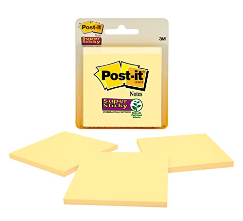 Post-it Super Sticky Notes Haftnotizen 3 Pads Canary Yellow von Post-it