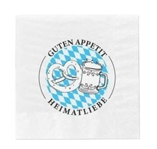 Servietten I 30 x 30 cm I Papierservietten I Serviette I Geburtstag Party Schule Grillen Happy Birthday BBQ Barbeque (Bayern Bier-Brezen) von Posten Anker