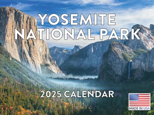 Yosemite National Park Kalender 2025, Monats-Wandkalender, Kalifornien, Natur, 12 Monate, hergestellt in den USA von Poster Foundry