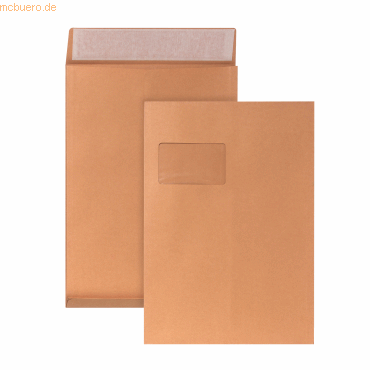 Posthorn Faltentasche 00014065 C4 Klotzboden mit Fenster haftklebend 1 von Posthorn