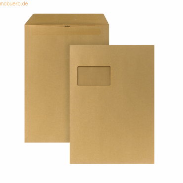 Posthorn Versandtasche 05270336 C4 mit Fenster selbstklebend braun 250 von Posthorn