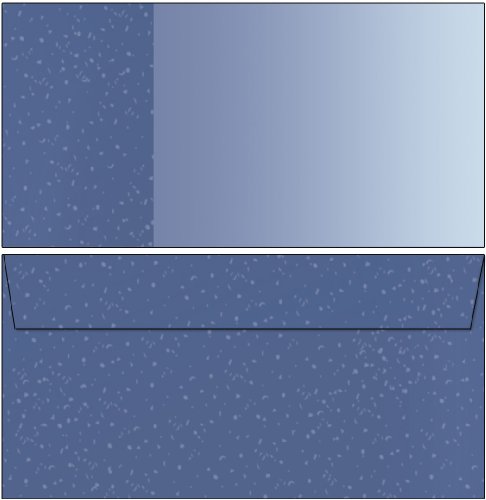 Motiv - Briefumschläge blau 20 Stück DIN lang ohne Fenster 6291 von Postkarten-Style