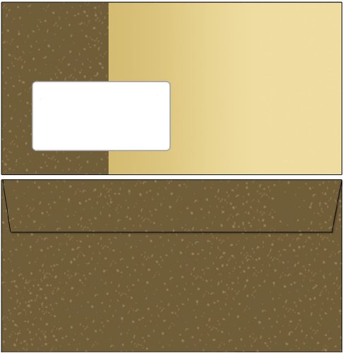 Motiv - Briefumschläge braun/beige 20 Stück DIN lang mit Fenster 6386 von Postkarten-Style