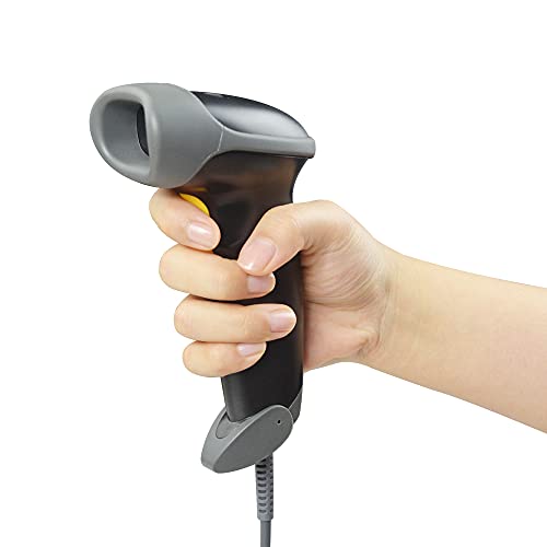 Barcode-Scanner 2DQR1D-Barcode-Leser Kabelgebundener Barcode-Scanner kompatibel mit Smartphone, Tablet, PC, CCD Barcodeleser Arbeiten mit Windows, Mac, Android, iOS von Posunitech