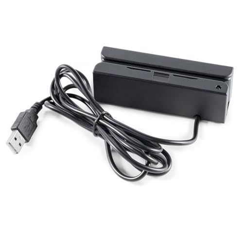 Posunitech Mini Msr100 Swipe Magnetischer Kreditkartenleser 3 Spuren Hi/Lo Datensammler, USB Msr Stripe Kartenleser für Point of Sale (POS), Zugangskontrolle, ID Verify von Posunitech