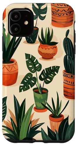 Sukkulenten Kaktus Topfpflanzen Hülle für iPhone 11 Sukkulenten Kaktus Topfpflanzen Hülle für iPhone 11 von Potted Plants Succulents Monstera Accessories