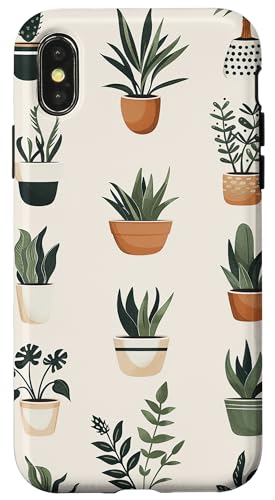 Topfpflanzen Floral Hülle für iPhone X/XS Topfpflanzen Floral Hülle für iPhone X/XS von Potted Plants Succulents Monstera Accessories