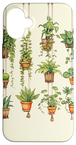 Topfpflanzen hängen auf salbeigrünem Hintergrund Hülle für iPhone 16 Plus Topfpflanzen hängen auf salbeigrünem Hintergrund Hülle für iPhone 16 Plus von Potted Plants Succulents Monstera Accessories
