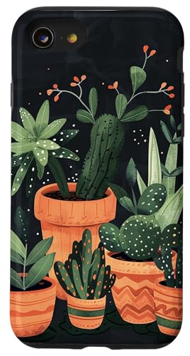 Vintage Salbeigrün Blumenmuster Hülle für iPhone SE (2020) / 7 / 8 von Potted Plants Succulents Monstera Accessories