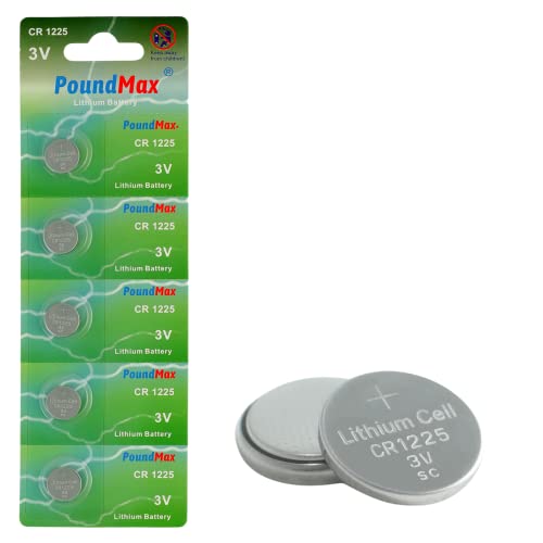 PoundMax 1225 CR1225 DL1225 Lithium-Knopfzellenbatterien, 3 V, 5 Stück PoundMax 1225 CR1225 DL1225 Lithium-Knopfzellenbatterien, 3 V, 5 Stück von PoundMax
