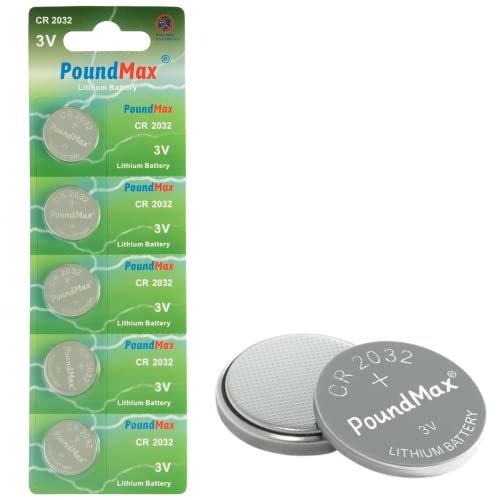 CR2032, 2032, DL2032 3V Lithium Knopfzelle 5 Stück, kompatibel mit AirTag, quecksilberfrei Knopfbatterien für elektronische Kleingeräte-Autoschlüssel, Fernbedienungen, Waagen and medizinische Geräte CR2032, 2032, DL2032 3V Lithium Knopfzelle 5 Stück, kompatibel mit AirTag, quecksilberfrei Knopfbatterien für elektronische Kleingeräte-Autoschlüssel, Fernbedienungen, Waagen and medizinische Geräte von PoundMax