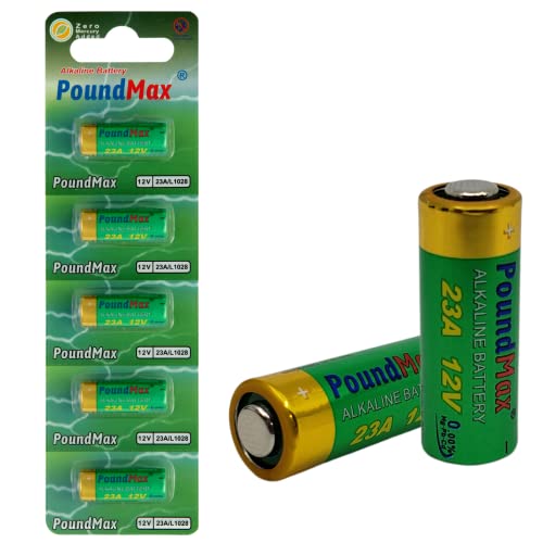 PoundMax Alkaline-Sicherheitsbatterien, 23AE/A23/LRV08/MN21, 12 V, 5 Stück von PoundMax