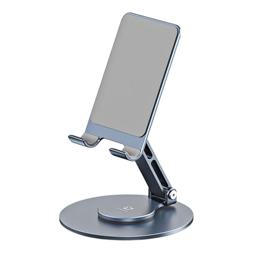 Handy-Ständer für den Schreibtisch, 360 Grad drehbar, faltbar, Aluminiumlegierung, rutschfeste Handyhalterung, Dockingstation, dicker Ständer für alle Handys Handy-Ständer für den Schreibtisch, 360 Grad drehbar, faltbar, Aluminiumlegierung, rutschfeste Handyhalterung, Dockingstation, dicker Ständer für alle Handys von Poupangke