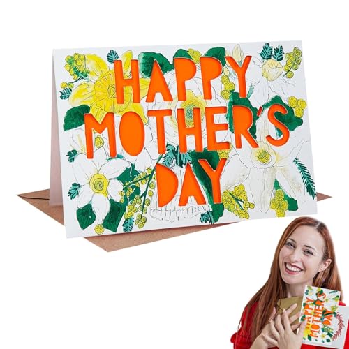 Muttertags-Grußkarte, kreatives Aquarell- und Papierschneiden, elegantes Handarbeitsset, Festivaltag für Mutter, Schwester, Tochter Muttertags-Grußkarte, kreatives Aquarell- und Papierschneiden, elegantes Handarbeitsset, Festivaltag für Mutter, Schwester, Tochter von Poupangke