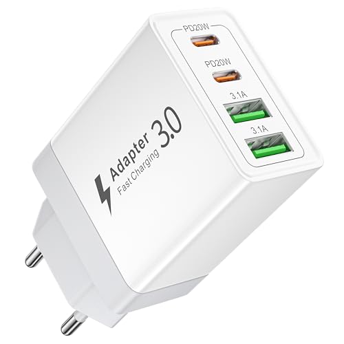 40W USB C Ladegerät, 4 Ports Mehrfach Ladegerät mit USB-C und USB-A, USB Ladegerät Mehrfach Netzteil USB C Schnellladegerät für iPhone 15 14 Pro Max 13 12 11 SE XS 8 7, Samsung Galaxy S24, S23 Ultra 40W USB C Ladegerät, 4 Ports Mehrfach Ladegerät mit USB-C und USB-A, USB Ladegerät Mehrfach Netzteil USB C Schnellladegerät für iPhone 15 14 Pro Max 13 12 11 SE XS 8 7, Samsung Galaxy S24, S23 Ultra von Poutek