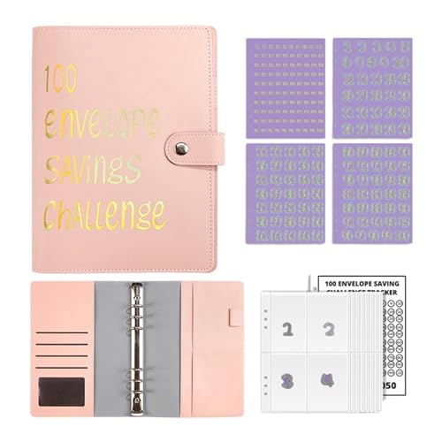 Budget Planner, Bugetplaner Budget Binder Sparbuch, Planungsbuch, Geld Organizer Sparen Haushaltsbuch, 100 Envelope Challenge Binder, Easy And Fun Way To Save €5,050, Savings Challenges Binder von Povanjer