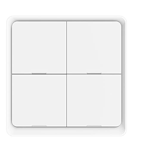 Povxlum 1 PC 4 Gang Tuya ZigBee Drahtlose 12 Szene Schalter Druckknopf Controller Batteriebetriebene Automatisierung Szenario Weiß für Tuya Geräte Povxlum 1 PC 4 Gang Tuya ZigBee Drahtlose 12 Szene Schalter Druckknopf Controller Batteriebetriebene Automatisierung Szenario Weiß für Tuya Geräte von Povxlum