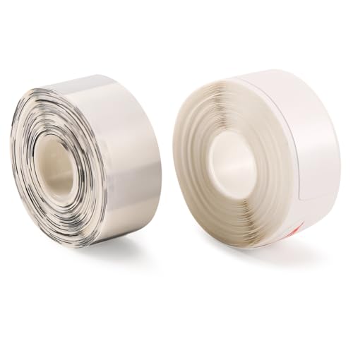 Povxlum 2 Rollen Etiketten für Thermodrucker 12x40mm, Wasserfeste Etiketten für P11/P12/P15/B100/D30/D35/HP1/L11/R11/Q30, Selbstklebende Aufkleber für Thermodrucker von Povxlum