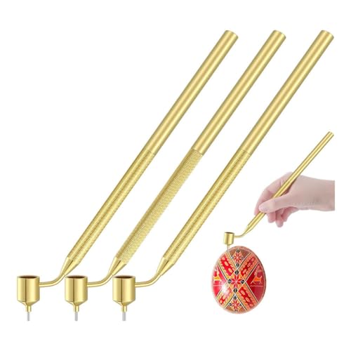 Povxlum 3er-Set Pysanka-Set Heißwachs-Zeichenstifte für Dekorative Künste für Ostereier Pysanky-Zubehör von Povxlum