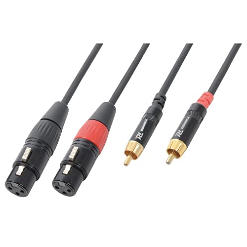 PD Connex Signalkabel Audiokabel 2x XLR (v) - 2x RCA (m) - 3 Meter von Power Dynamics