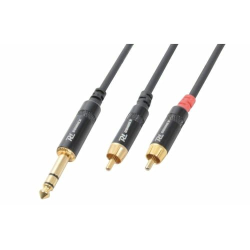 Power Dynamics PD Connex Signalkabel Audiokabel 6,3 mm Klinke - 2x RCA (Cinch) - 1,5 Meter von Power Dynamics