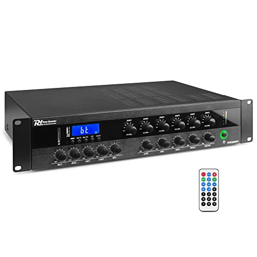 Power Dynamics PDW360MP3 - Verstärker, PA Mixer, 6 Zonen-Verstärker, 360 Watt, Bluetooth, MP3, für 100V- Soundsysteme, RCA-Inputs, MIC-IN, 3-Band EQ, Mehrzonen Endstufe Power Dynamics PDW360MP3 - Verstärker, PA Mixer, 6 Zonen-Verstärker, 360 Watt, Bluetooth, MP3, für 100V- Soundsysteme, RCA-Inputs, MIC-IN, 3-Band EQ, Mehrzonen Endstufe von Power Dynamics