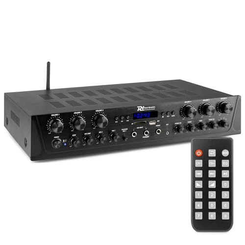 Power Dynamics PV260BT Verstärker mit Bluetooth - 6 Kanal Bluetooth-Receiver mit 600 Watt Leistung, MP3-Player, FM Radio - für Karaoke geeignet, inklusiv Fernbedienung - Schwarz Power Dynamics PV260BT Verstärker mit Bluetooth - 6 Kanal Bluetooth-Receiver mit 600 Watt Leistung, MP3-Player, FM Radio - für Karaoke geeignet, inklusiv Fernbedienung - Schwarz von Power Dynamics