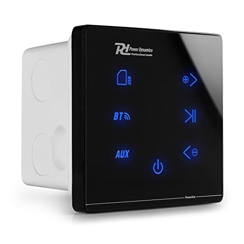 Power Dynamics Powerline A100B - Audio Verstärker Wandmontage, Audio Steuerung für Zuhause, Stereoverstärker mit Bluetooth, Home Kontroller - Schwarz von Power Dynamics