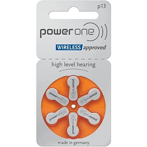 6 Stück Batterie PowerOne Typ p 13 Hörgerätebatterien (für Hörgerät: GN Resound) von Power One