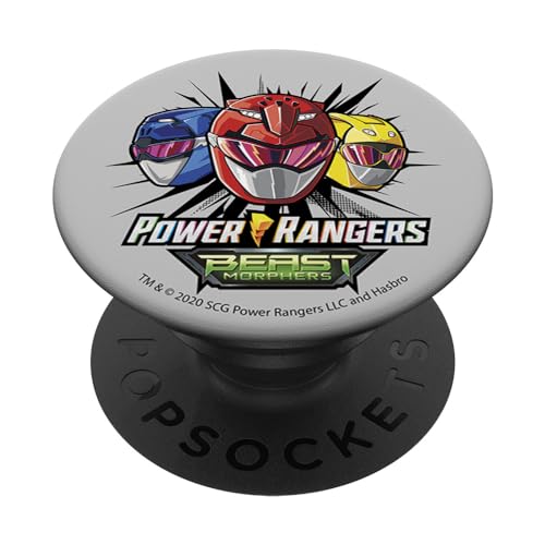 PopSockets Power Rangers Beast Morphers Helmets PopSockets PopGrip: Ausziehbarer Sockel und Griff für Handys/Tablets mit Tauschbarem Top von Power Rangers