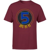 Power Rangers Alpha-5 Logo Men's T-Shirt - Burgundy Rot - L von Power Rangers