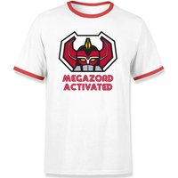 Power Rangers Megazord Activated Unisex T-Shirt - Weiß / Rot Ringer - L von Power Rangers