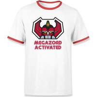 Power Rangers Megazord Activated Unisex T-Shirt - Weiß / Rot Ringer - S von Power Rangers