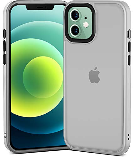 Power Theory Hülle für iPhone 12 Mini [5.4 Zoll] - Handyhülle mit 2 Sätzen austauschbarer Aluminium-Knöpfe [Dünne, stoßfeste Schutzhülle Case] (Weiß) von Power Theory