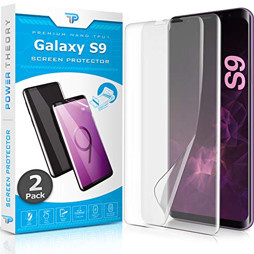 Power Theory Schutzfolie für Samsung Galaxy S9 Displayschutz [KEIN GLAS] 3D Nano Tech Folie, 100% Fingerabdrucksensor, Einfache Installation [2 Stück] von Power Theory