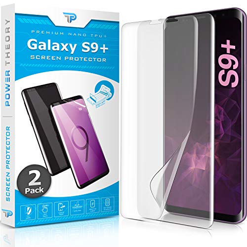 Power Theory Schutzfolie für Samsung Galaxy S9 PLUS Displayschutz [KEIN GLAS] 3D Nano Tech Folie, 100% Fingerabdrucksensor, Einfache Installation [2 Stück] von Power Theory