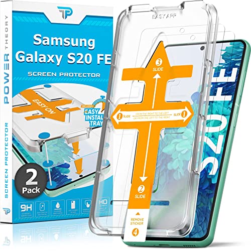 Power Theory Schutzglas für Samsung Galaxy S20 FE 5G/4G Schutzfolie, Glas Displayschutz mit Schablone, Displayschutzfolie, Glas Folie mit Anbringhilfe [2 Stück] von Power Theory