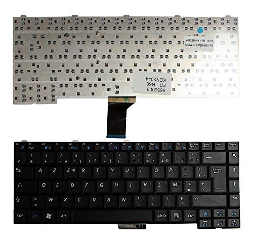 Keyboards4Laptops Französisch Schwarz kompatible Ersatz Tastatur kompatibel mit Samsung NP-R60KY01/SEG von Power4Laptops