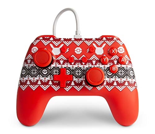 Kabelgebundener PowerA-Controller für Nintendo Switch – Pokémon-Weihnachtspullover von PowerA