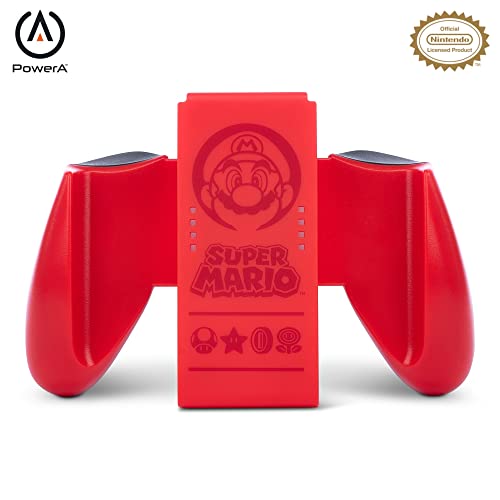 PowerA Joy-Con-Komfortgriff für Nintendo Switch - Super Mario - Rot, Spiele-Controller, Gamepad, Nintendo Switch Lite, Offiziell Lizenziert von PowerA