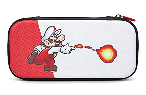 PowerA Schlankes Etui für Nintendo Switch oder Nintendo Switch Lite - Fireball Mario, Schutzetui, Gaming-Etui, Griff, Konsolentasche, Zubehöraufbewahrung, offiziell lizenziert von PowerA