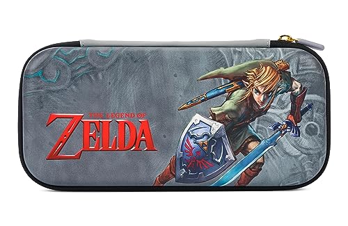 PowerA Schlankes Etui für Nintendo Switch oder Nintendo Switch Lite - Kühner Link, Schutzetui, Gaming-Etui, Griff, Konsolentasche, Zubehöraufbewahrung, offiziell lizenziert von PowerA