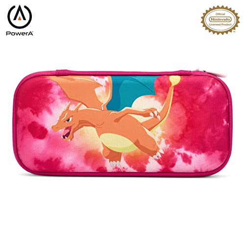 PowerA Schlankes Etui für Nintendo Switch oder Nintendo Switch Lite - Tie Dye Charizard, Schutzetui, Gaming-Etui, Griff, Konsolentasche, Zubehöraufbewahrung, offiziell lizenziert von PowerA