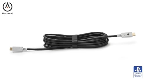 PowerA-USB-C® auf USB-C-3-m-Kabel für PlayStation®5, Laden und Spielen, Aufladen, DualSense Edge-kompatibel, PSVR2-kompatibel, PS Portal-kompatibel, offiziell lizenziert von PowerA