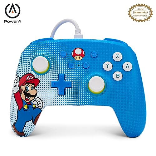 PowerA-Verbesserter kabelgebundener Controller PowerA für Nintendo Switch - Mario Pop Art von PowerA