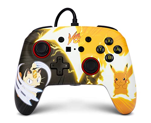 PowerA Verbesserter kabelgebundener Controller von PowerA für Nintendo Switch – Pokémon: Pikachu vs. Meowth von PowerA