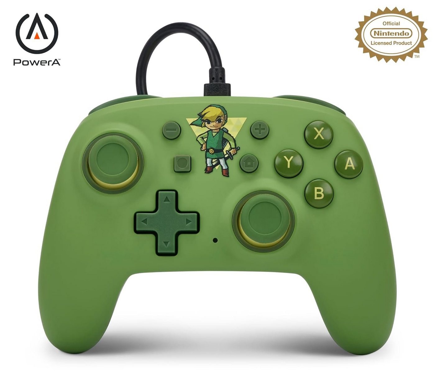 PowerA kabelgebundener Nano-Controller für Nintendo Switch - Toon Link Zelda Controller (Offiziell für Nintendo Switch und Nintendo Switch Lite lizenziert) von PowerA