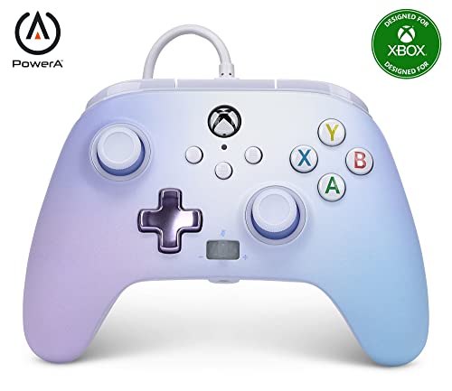 Verbesserter Kabelgebundener Controller von PowerA für Xbox Series X|S - Pastel Dream, Gamepad, Kabelgebundener Videospiel-Controller, Gaming-Controller, Geeignet für Xbox One, Offiziell lizensiert von PowerA