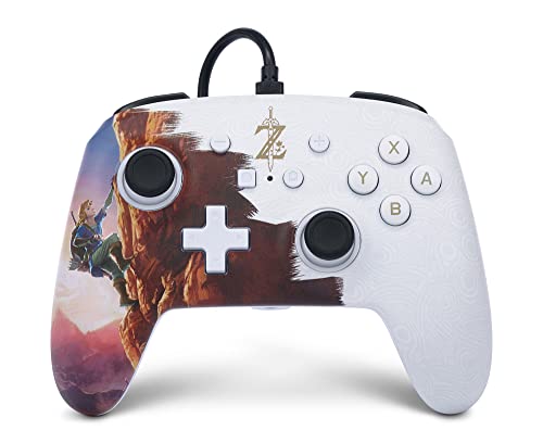 Verbesserter Kabelgebundener PowerA Controller für Nintendo Switch – Aufstieg des Helden, Gamepad, Game-Controller, Kabelgebundener Controller, Offiziell Lizenziert von PowerA