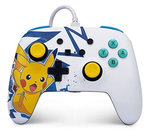 Verbesserter Kabelgebundener PowerA Controller für Nintendo Switch – Pikachu High Voltage, Gamepad, Game-Controller, Kabelgebundener Controller, Offiziell Lizenziert Verbesserter Kabelgebundener PowerA Controller für Nintendo Switch – Pikachu High Voltage, Gamepad, Game-Controller, Kabelgebundener Controller, Offiziell Lizenziert von PowerA